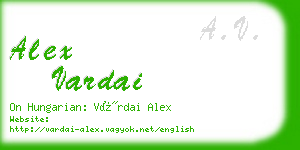 alex vardai business card